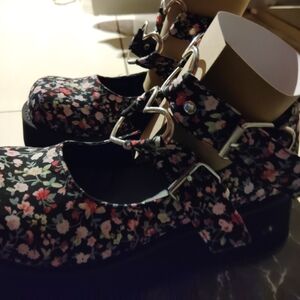 Demonia Black Floral Platform Shoes